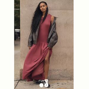 Daily Practice by Anthropologie Sleeveless Drop-Waist Midi Dress